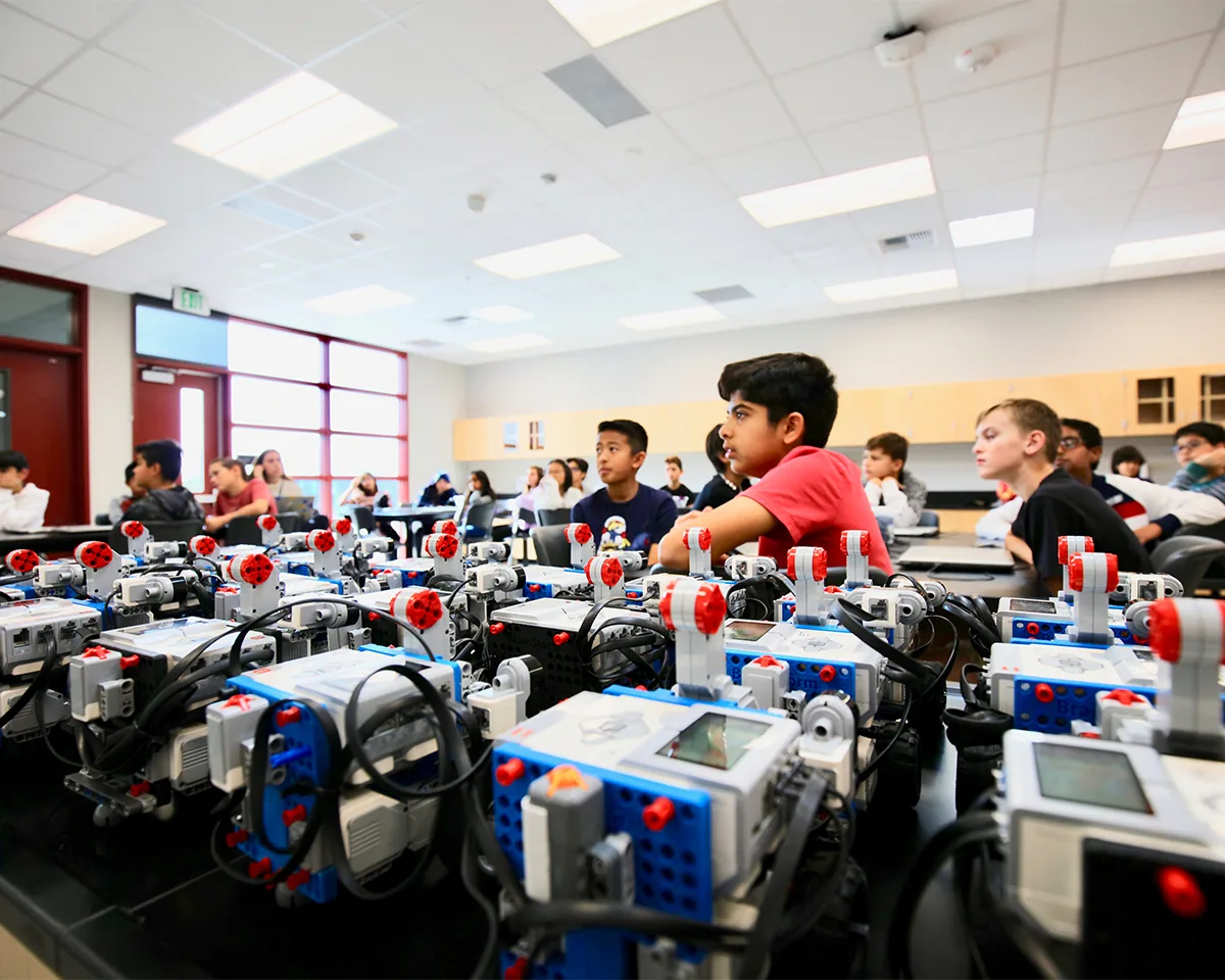Students in an academic STEM program at school.
