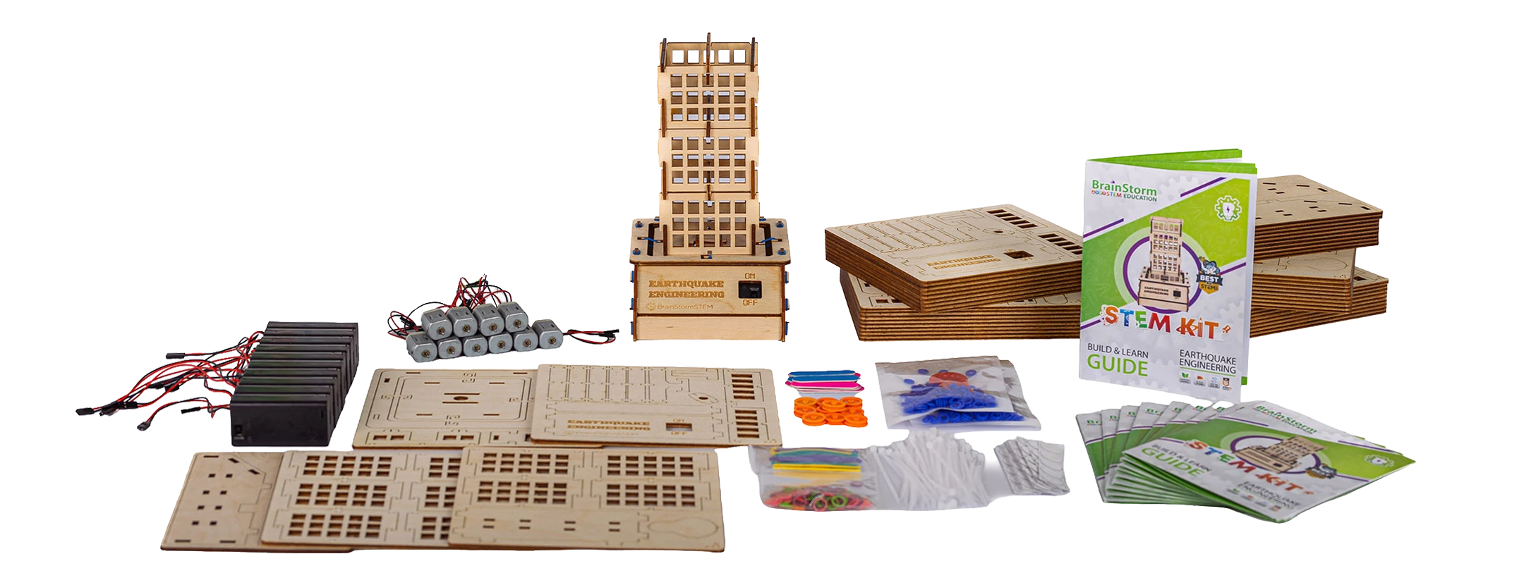 A STEM Kit Class Pack with parts and an educator guide.