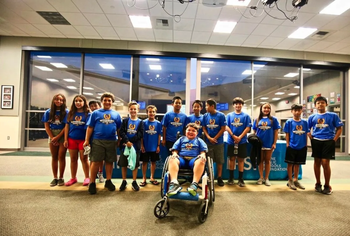 Woodbury Sports Team students at Irvine Unified School District's IHSF event.
