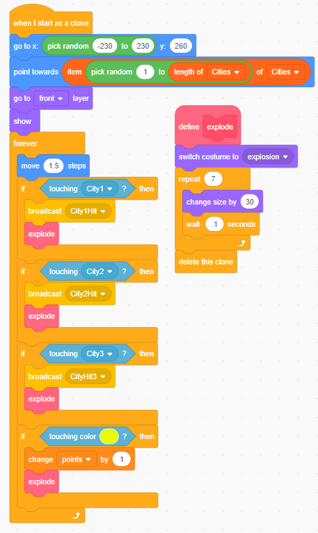 Scratch Advanced – Missile Command → Code Check 3 – BrainStorm STEM ...